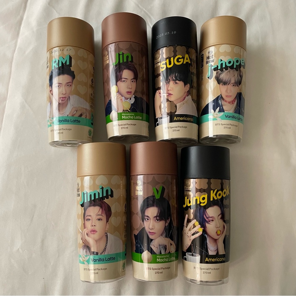 BTS Special Package Empty Coffee Bottles (Set of 7)